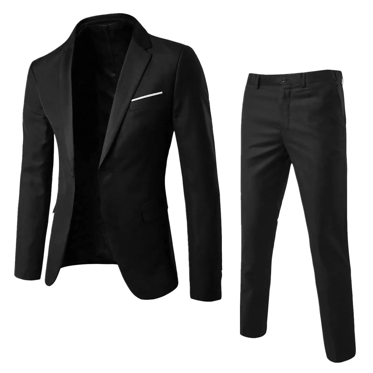 Men's Suit Set Business Formal Two-piece Set Slim Fit Small Suit Jacket Western Pants Wedding Dress Groomsman Suit
