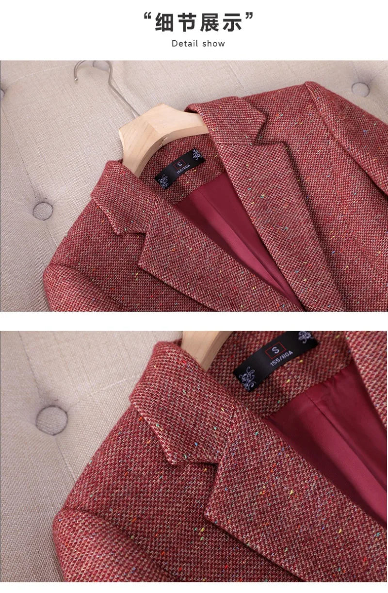 Women Office Blazers Ladies Elegant Long Sleeve Work Blazer Coat Autumn Winter Jacket New Fashion Female Tops Women's Clothing