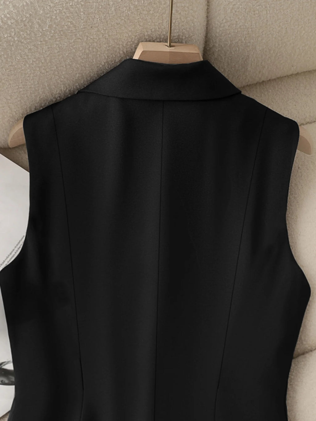 Women's Suit Waistcoat Slim Fit Sleeveless Blazer