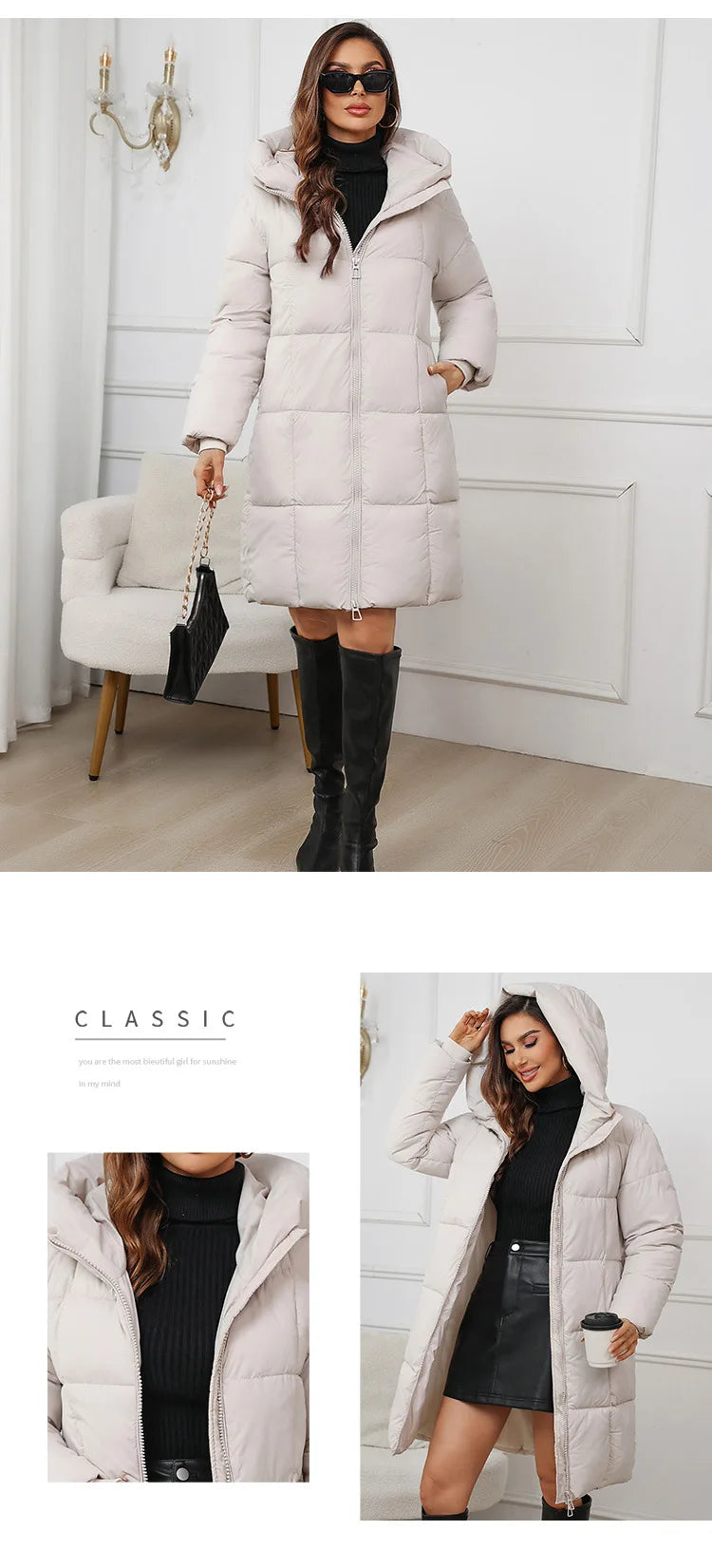 Women Long Coat 2024 New Autumn Winter Parkas Female Thick Down Cotton Coat Femme Casual Short Warm Thick Outerwear Ladies Top