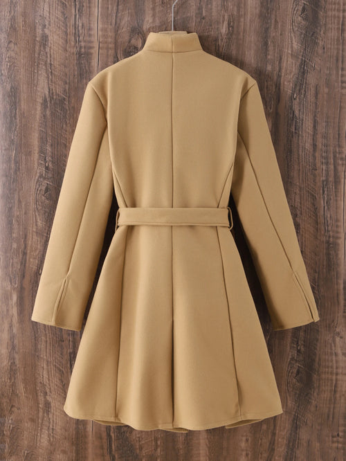 Adult Long Coat Autumn Winter Stand Collar Windbreaker Outerwear for Men And Women