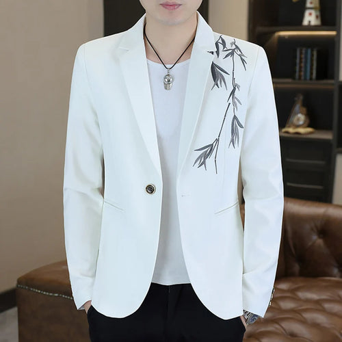 Blazer Men's Fashion Business Gentleman Groom Professional Gentleman Form-fitting Versatile Casual Formal Wear High-end Blazer