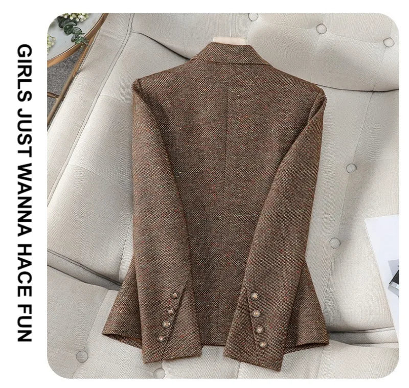 Women Office Blazers Ladies Elegant Long Sleeve Work Blazer Coat Autumn Winter Jacket New Fashion Female Tops Women's Clothing