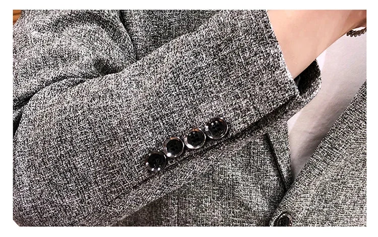 Blazer Boutique Men's Solid Color British Style Fashion Casual Business Job Interview Gentleman Party Best Man Dress Suit Blazer