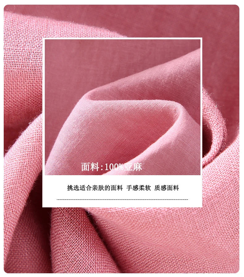 100% Linen Long Sleeve Shirt for Men Spring Fall Fashion Good Quality Solid Color Thin Breathable Healthy Lapel Blouse Tops Male