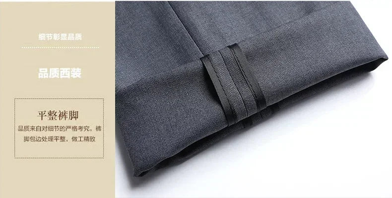 Suit (Blazer+Pants) Men's Fashion Business Outdoor Gentleman Trend Solid Color Casual Slim-fit Wedding Host Gentleman Suit S-6XL