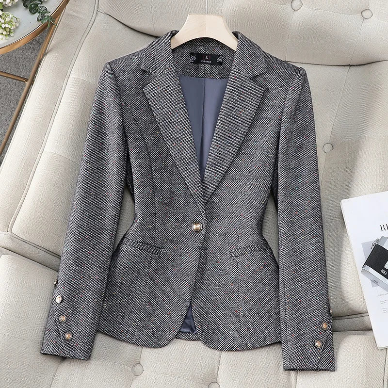 Women Office Blazers Ladies Elegant Long Sleeve Work Blazer Coat Autumn Winter Jacket New Fashion Female Tops Women's Clothing
