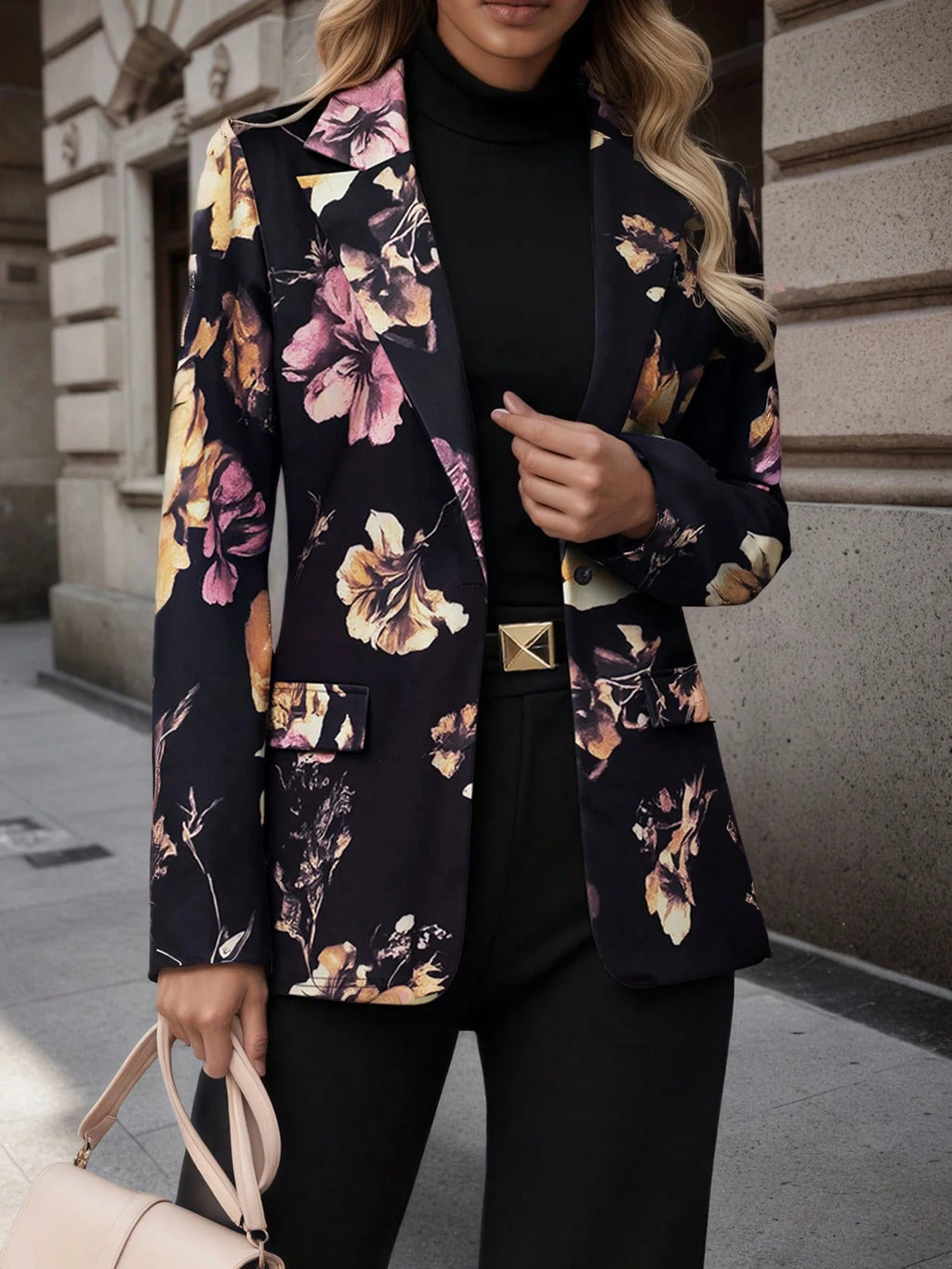 Elegant Blazer Coat For Women Fashion Lapel Oversized Suit Jackets 2026 New Spring Autumn Office Lady Casual Loose Outerwear