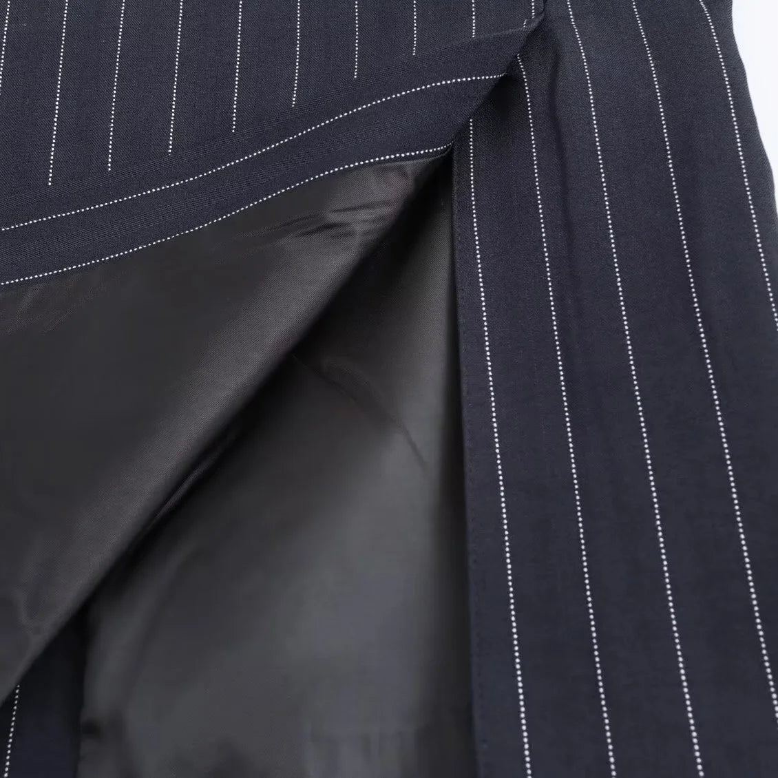 BSAY Blazers for Women Fashion Autumn Winter Loose Fine Stripes Long Sleeve Double-breasted Suits Jacket Chic Female Suit Coat