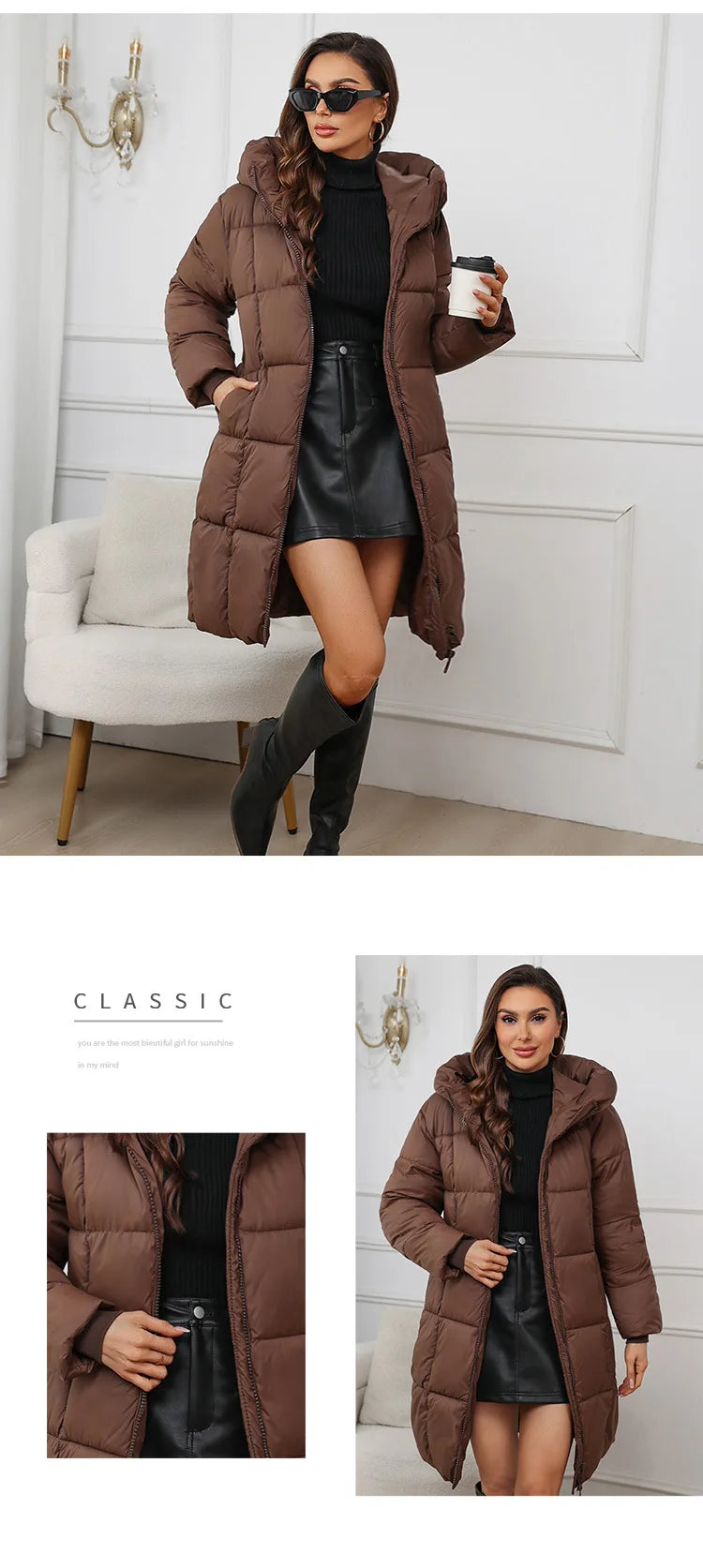 Women Long Coat 2024 New Autumn Winter Parkas Female Thick Down Cotton Coat Femme Casual Short Warm Thick Outerwear Ladies Top