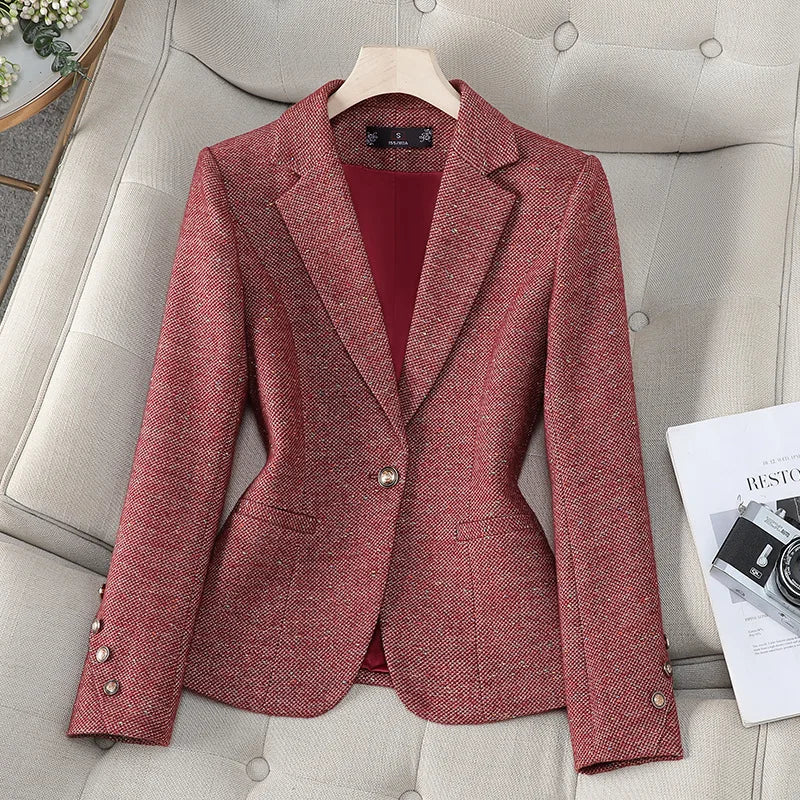 Women Office Blazers Ladies Elegant Long Sleeve Work Blazer Coat Autumn Winter Jacket New Fashion Female Tops Women's Clothing