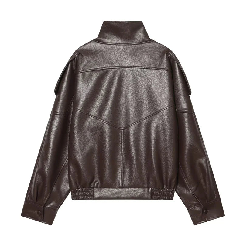 oversized leather jacket for unisex