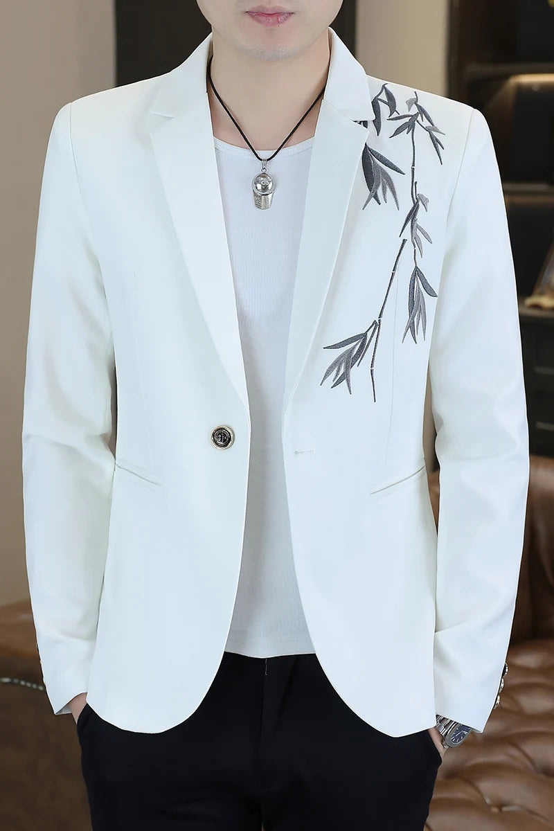 Blazer Men's Fashion Business Gentleman Groom Professional Gentleman Form-fitting Versatile Casual Formal Wear High-end Blazer