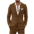 Men's Suits Casual Coat fitted tuxedo for groomsmen linen suit Full men's suits 2-piece jacket and pants Summer beach