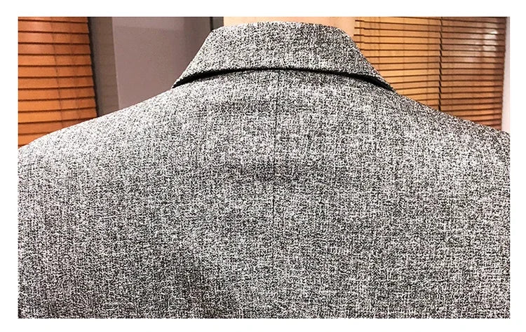 Blazer Boutique Men's Solid Color British Style Fashion Casual Business Job Interview Gentleman Party Best Man Dress Suit Blazer