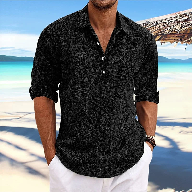 Linen Shirt Mens Linen Shirt Long Sleeve Linen Shirt Mens Casual Shirt Linen Shirts Man Grandad Shirt Man Cotton Shirt Men
