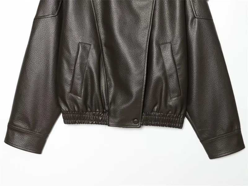 oversized leather jacket for unisex