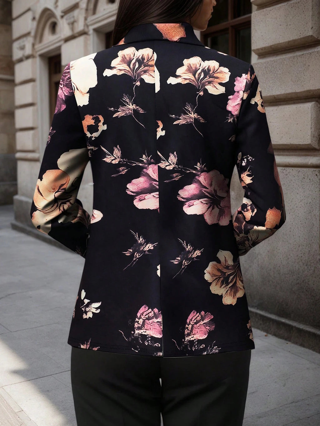 Elegant Blazer Coat For Women Fashion Lapel Oversized Suit Jackets 2026 New Spring Autumn Office Lady Casual Loose Outerwear