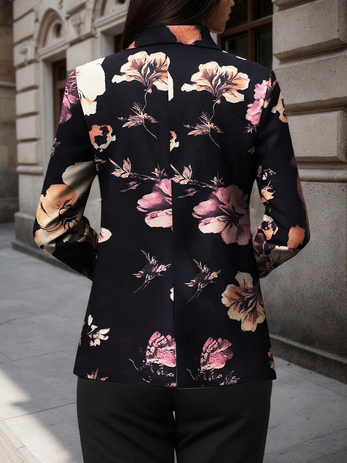 Elegant Blazer Coat For Women Fashion Lapel Oversized Suit Jackets 2026 New Spring Autumn Office Lady Casual Loose Outerwear