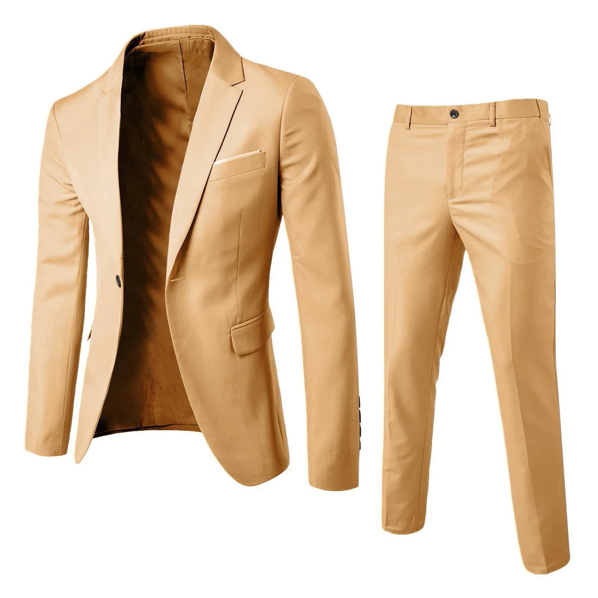 Men's Suit Set Business Formal Two-piece Set Slim Fit Small Suit Jacket Western Pants Wedding Dress Groomsman Suit