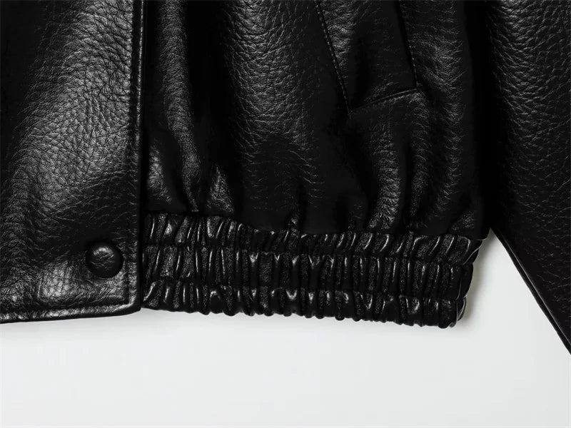 oversized leather jacket for unisex