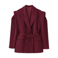 Multicolor Waist Loose Wide-shoulder Jacket Suit girls