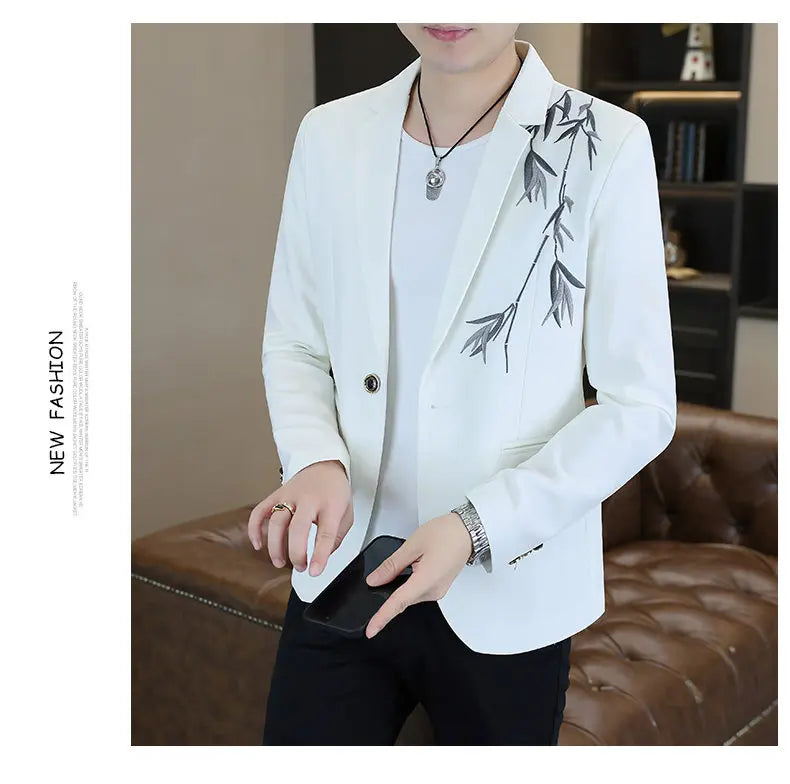 Blazer Men's Fashion Business Gentleman Groom Professional Gentleman Form-fitting Versatile Casual Formal Wear High-end Blazer