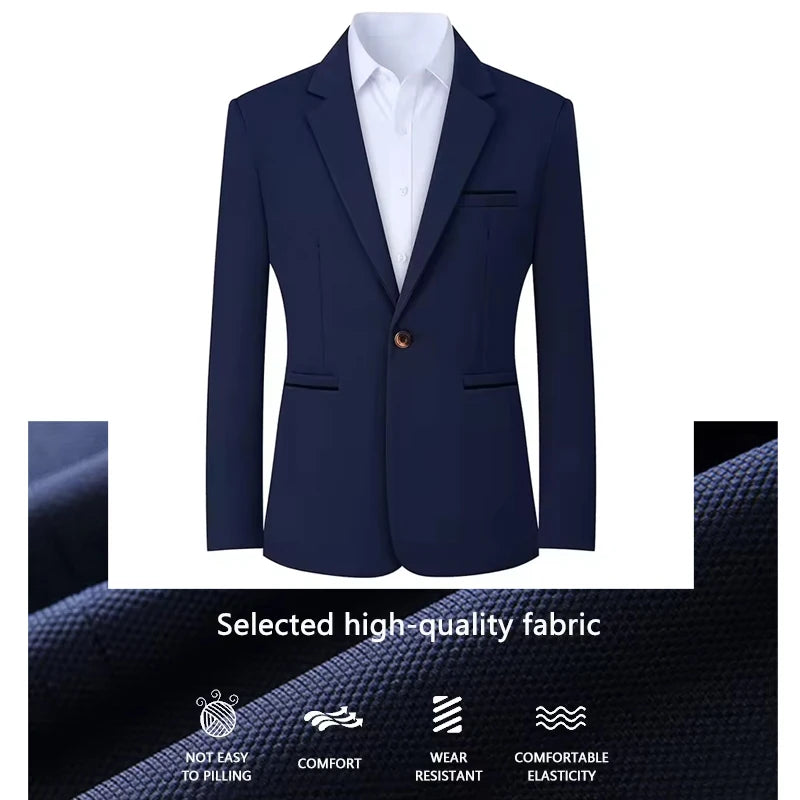 Mens Sport Coat Casual Blazer One Button Business suit.