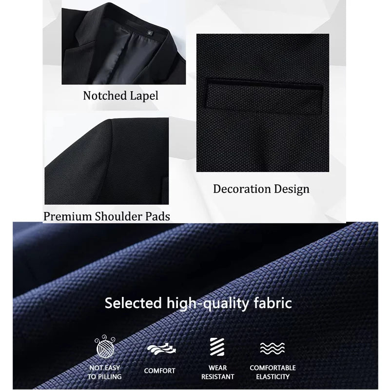 Mens Sport Coat Casual Blazer One Button Business suit.