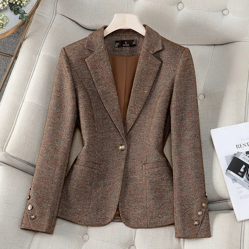 Women Office Blazers Ladies Elegant Long Sleeve Work Blazer Coat Autumn Winter Jacket New Fashion Female Tops Women's Clothing
