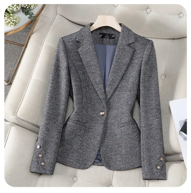 Women Office Blazers Ladies Elegant Long Sleeve Work Blazer Coat Autumn Winter Jacket New Fashion Female Tops Women's Clothing