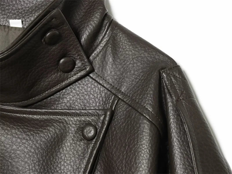 oversized leather jacket for unisex