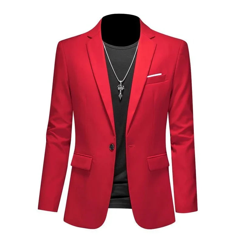 Boutique Fashion Solid Color High-end Brand Casual Business Men's Blazer Groom Wedding Gown Blazers for Men Suit Tops Jacke Coat