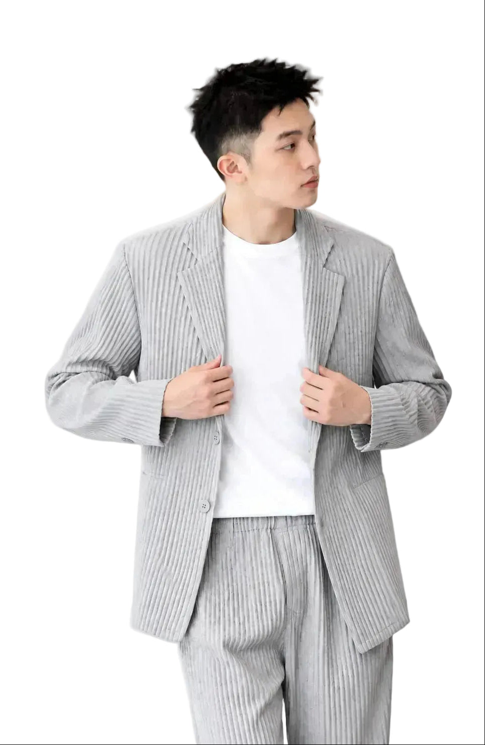Miyake men long blazer