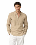 Cotton henley linen shirt