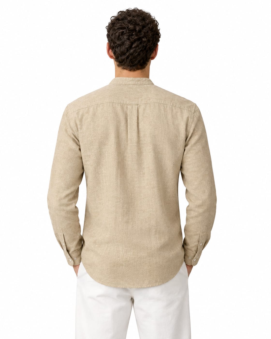 Cotton henley linen shirt