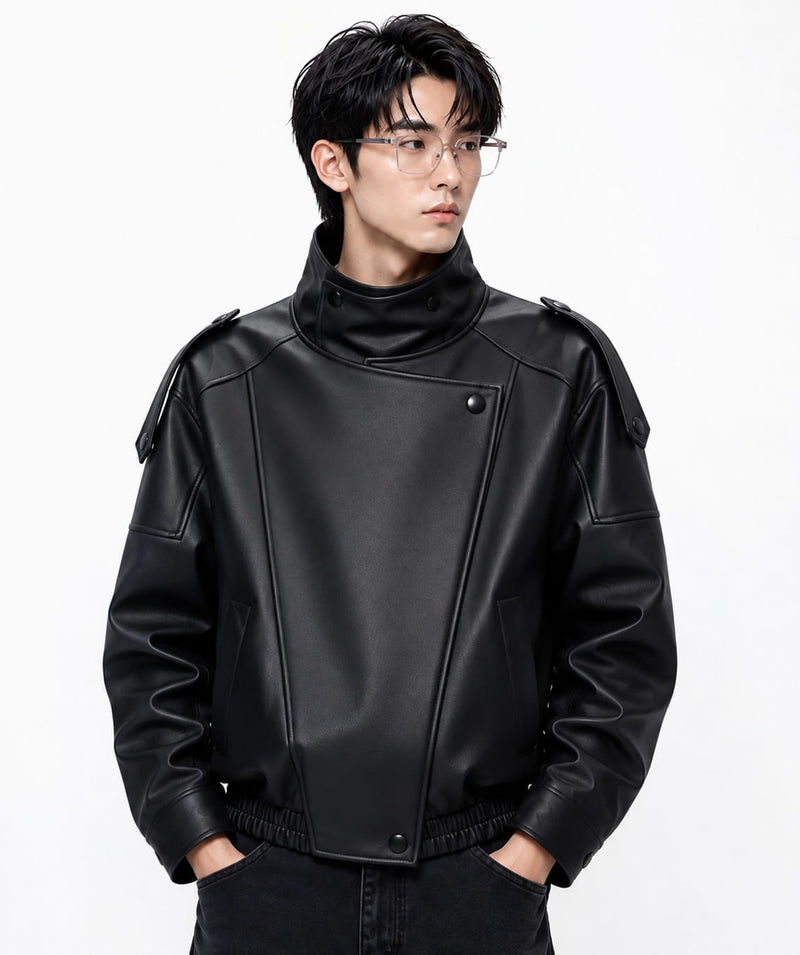 oversized leather jacket for unisex