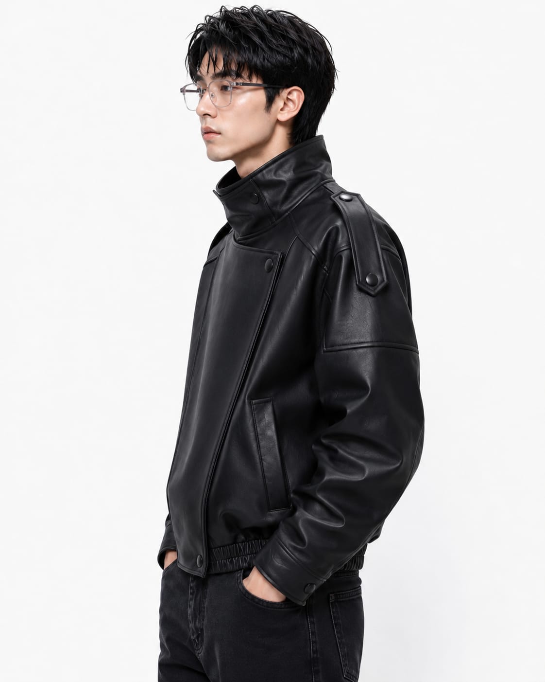 oversized leather jacket for unisex