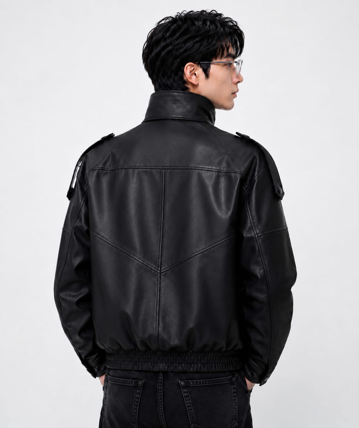 oversized leather jacket for unisex