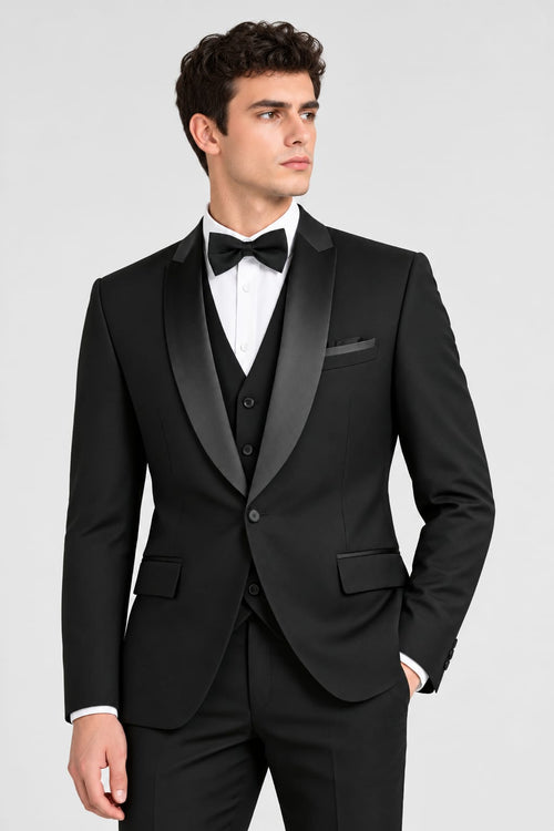 Black blazer suit set for party wear