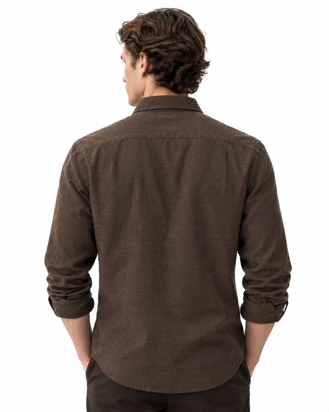 Linen camp collar shirt