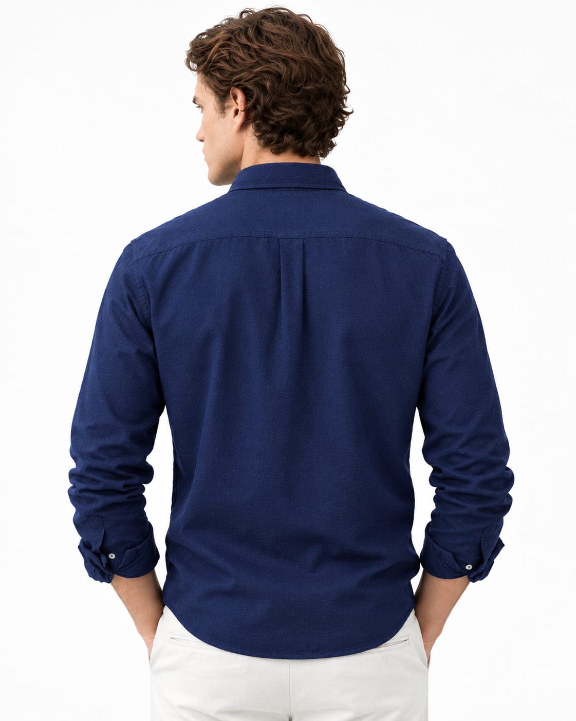 Linen camp collar shirt